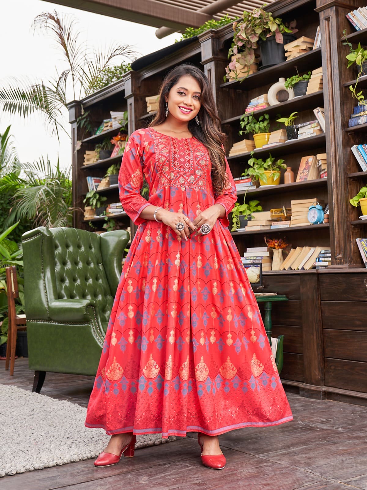 Rayon long kurti deals